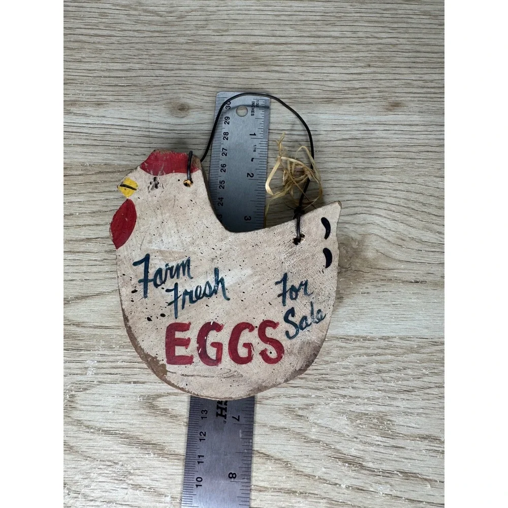 Rustic Wooden Chicken Sign Farm Fresh Eggs For Sale Hand Painted Farmhouse Decor